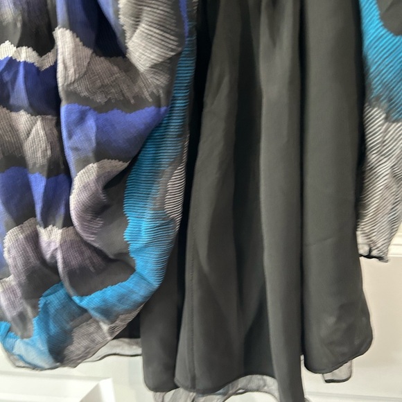 Diane Von Furstenberg Women's Sz 0 Kelley Smocked Chiffon Silk Peacock Dress DVF - Picture 7 of 14